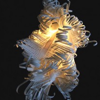 Booklight Lampshade Features Hundreds of Pages of Literature