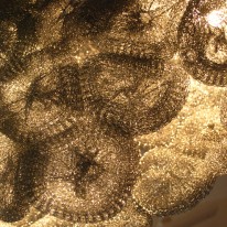 Metallic Cloud Chandelier Manifests Itself With Steel Scrubbing Sponges