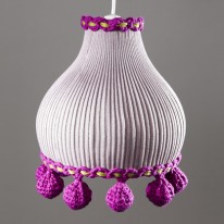 Retro Lights Knitted into Colorful “Uplifted” Lampshades