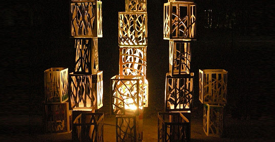 Used Wine Crates Make Glowing Light Boxes
