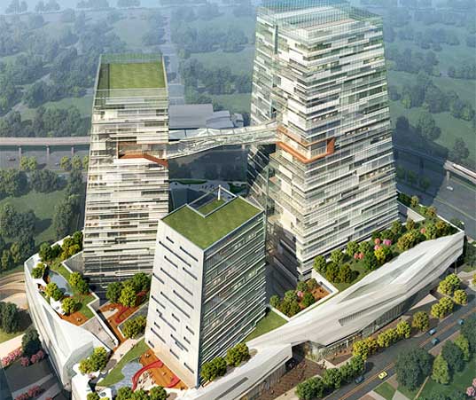 Taiwan Breaks Ground on a Trio of Green-Roofed Skyscrapers