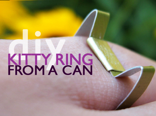 CAT FOOD JEWELRY: Recycle A Cat-Food Can Into a Ring!