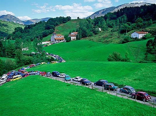 Traffic Jam Art Installation Staged in the Mountains