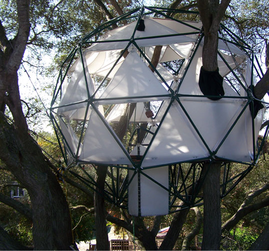 Geodesic Dome Treehouse Made by a 23 Year Old