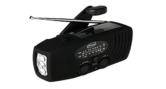 COMPANION: Solar crank charger, radio, light all in one
