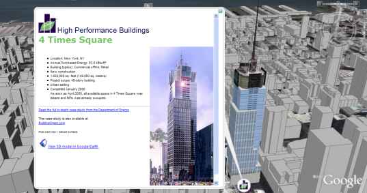 Google Earth Features Green Buildings