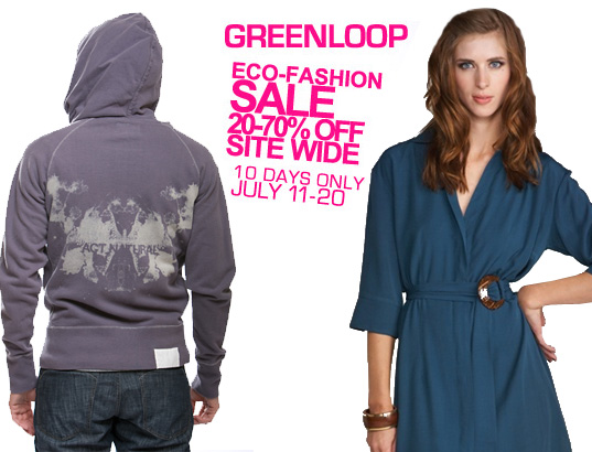 Summer eco-fashion sale at Greenloop: July 11-20