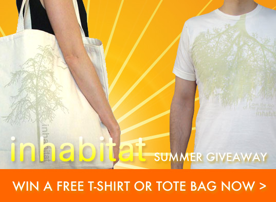 Win a FREE Inhabitat Eco T-shirt – SIGN UP NOW!