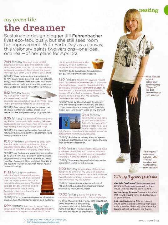 Jill Fehrenbacher and Inhabitat in Domino Magazine!
