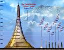Gigantic volcano tower, gigantic eco tower, worlds biggest tower, Two mile high tower, 2 mile high building, mile high structure, mile high eco city, mountain skyscraper, Eugene Tsui, Ultima Tower, megacities, megatowers, green building, sustainable design, sustainable architecture, green architeccture, urban migration, green skyscrapers, urban housing, sustainable development, super towers