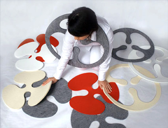 Milan 2009: Objecthood One-Cut Modular Felt Stools