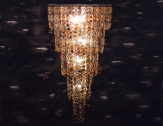 SPECTACLE CHANDELIER Made From Recycled Eye-Glasses