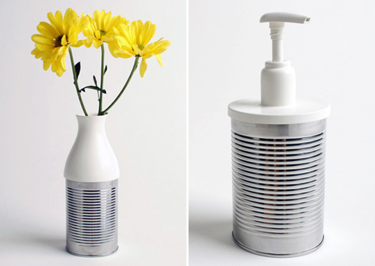 Clever Lids Convert Tin Cans Into Stylish Containers
