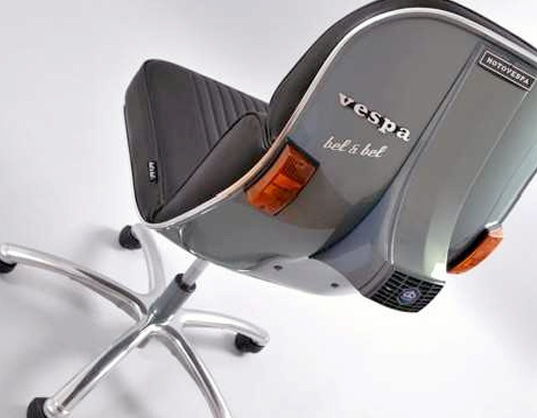 Bel & Bel Upcycles Vintage Vespas into Office Furniture