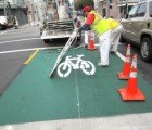 San Francisco’s First Bike Box Gets Stenciled!
