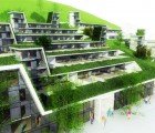 Green Roofed Hillside Homes Blend Into their Environs