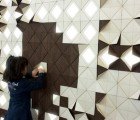 Light Form: Gorgeous Wood Wall Panels Flip Up to Reveal Light