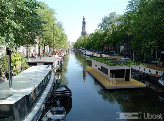 urban design, uboat, heck yes design, solar power, boat houses, urban living, geothermal pond loop, grey water, rain collection, drinking water