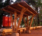 Indian Students Make Bamboo Bus Stop