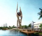 Spiraling Triple Towered Eco Skyscraper for Cairo
