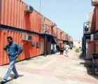Shipping Containers Used for Employee Housing In Dubai Desert