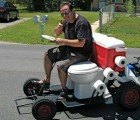 Toilet Go-Cart Recycled from 2 Old Johns is the Ultimate Portable Potty