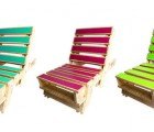 Vibrant Folding Chairs Upcycled from Old Shipping Pallets!