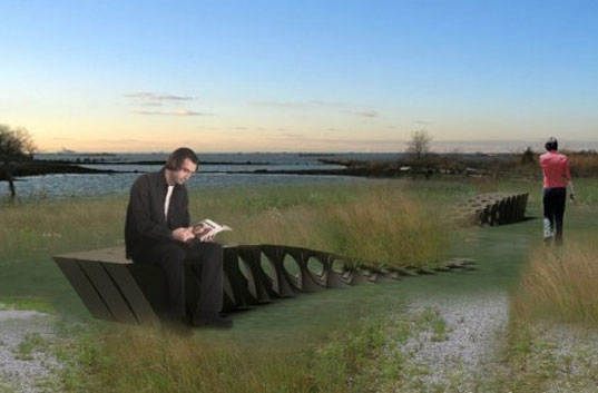 green design, public seating, eco furniture, green furniture, green space,