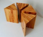 Reclaimed Pine Stool/End Tables Showcase Simple Geometry