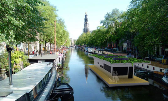 urban design, uboat, heck yes design, solar power, boat houses, urban living, geothermal pond loop, grey water, rain collection, drinking water