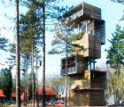 Boxy Wooden Treehouse Tower Now Open in Netherlands!