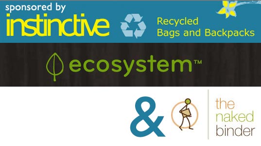 Green Back to School Contest Sponsored By Instinctive naked binder, ecosystem, green notebook, green school supplies, eco school supplies, green back to school, back to school, contest, giveaway, sakku, solar bag, eco bag, green bag, green binder, eco binder, eco notebook