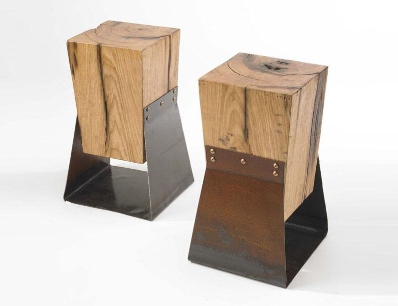 barn loft tables, the steel fork, reclaimed materials, recycled materials, green furniture, green tables, recycled tables