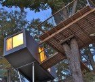 baumraum’s Tiny, Precariously Perched Tree House in New York