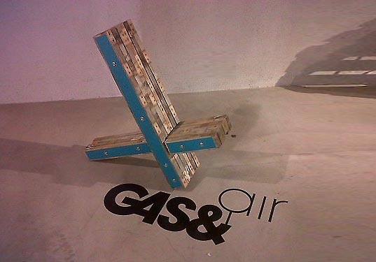 X Chair green furniture”, “sustainable furniture”, eco design, eco furniture, fold out pallet chair, gas and air studios, green design, recycled furniture, recycled pallet furniture, sustainable design, x chair