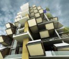 Futuristic Vertical City Holds Plug-In Hexagonal Housing Units
