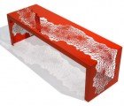 Striking Recycled Steel Hive Bench Doubles as a Table