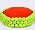 Hexagonal Dog Bed Made From Recycled Tennis Balls