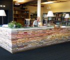Amazing Desk Made From Recycled Books at Delft University