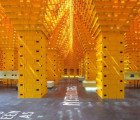 Intoxicating Pavilion Made of 33,000 Yellow Beer Crates