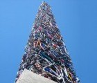 Artists Build Incredible Obelisk Out of Hundreds of Bicycles
