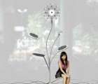 Solar Flower Lamp Provides Light and Power