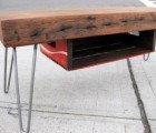 Reclaimed Wood Desks Feature Vintage Soda Crates as Drawers