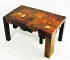 Clever Side Table Turns Wood Scraps Into a City Skyline