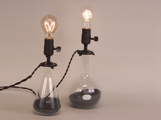 beaker lamps beakers, lamps, beaker lamp, green lamp, green products, upcycled, recycled materials, eco design, green decor