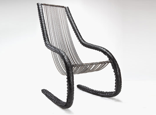 chair rocker chain rocker, bike chain, green products, eco products, eco design, brc design, green furniture, recycled furniture, upcycled furniture