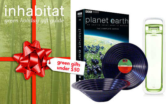 green holiday, green gift guide, green holiday gift guide, eco holiday, green xmas, green christmas, eco xmas, eco christmas, environmentally friendly gifts, eco friendly gifts, green presents, environmentally friendly presents, eco friendly presents, gifts under $50, presents under $50, green gifts under $50, eco friendly presents under $50, eco friendly gifts under $50, light bulb candle set, potted herbs, solar sun jar, potus pot, recycled leather ipad case, bonsai tree kit, isotoner recycled fleece gloves, organic olive lovers gift set, numi morning flowering tea gift set, hello reqind, custom laptop sleeves from your favorite t shirts help fight sex trafficking, organic sweet and salty nut and dried fruit gift set, planet earth dvd series, kill-a-watt, nopro ceramic compost keeper, recycled wine bottle glasses, recycled vinyl record bowl, tara st james double zipper cuff, natural solutions cleaning kit, kor one bpa free water bottle, perfectly imperfect pocket scarf, low maintenance mosst terrarium, orgaic square one vodka, transglass recycled vase