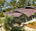 Lovely Leaf House Topped by a Crown of Copper Leaves