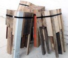 Eclectic Wooden Stools Made From Recycled Timber
