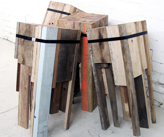Blue Ant Studios, EdwardsMoore, high stools, recycled, repurposed wood, linseed oil